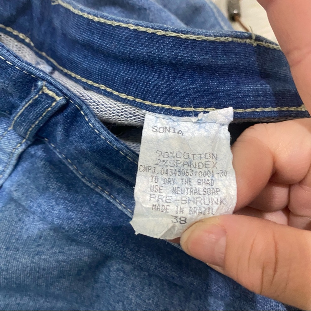 Y2K 2000s Brazilian Lace Up Stretch Flare Jeans | Sz 38 - Picture 4 of 8